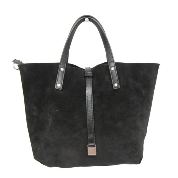 NEW RARE Tiffany Reversible Women's Leather Suede Handbag Black - Picture 3 of 4